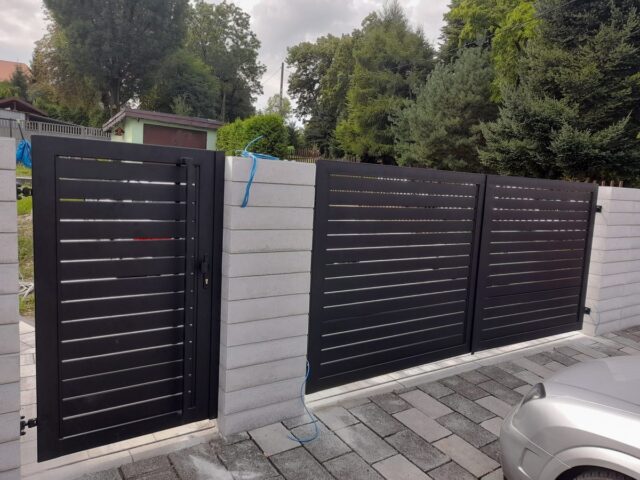 Brama ogrodzeniowa, wjazdowa, uchylna, nowoczesna BU 094