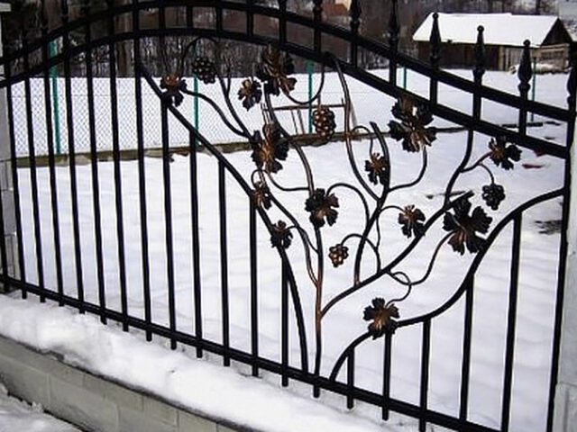 Ozobne ogrodzenie z&nbsp;motywem winorośli OK 018