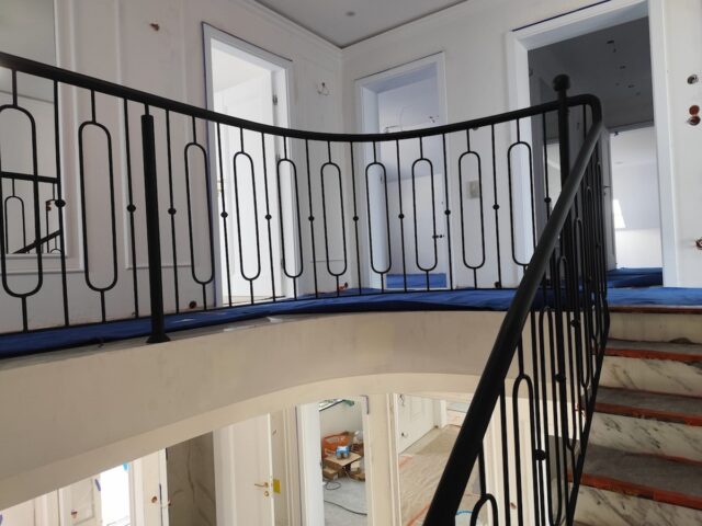 Balustrada kuta wewnętrzna schodowa półokrągła&nbsp;i&nbsp;prosta BKW 049