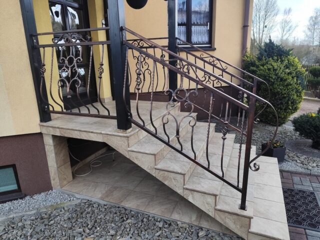 Balustrada zewnętrzna schodowa ozdobna BKZ 091