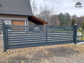 Brama przesuwna nowoczesna antracyt BP 018