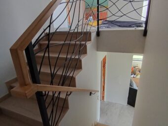 Balustrada kuta wewnętrzna, schodowa czarna BKW 048