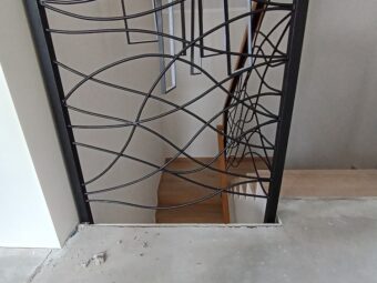 Balustrada kuta wewnętrzna, schodowa czarna BKW 048