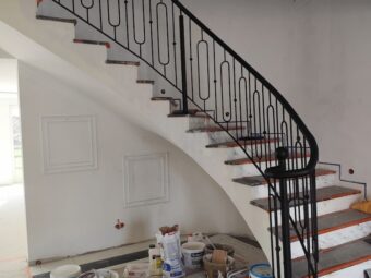 Balustrada kuta wewnętrzna schodowa półokrągła&nbsp;i&nbsp;prosta BKW 049