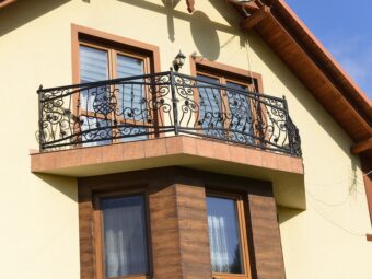 Balustrada zewnętrzna czarna ozdobna BKZ 097