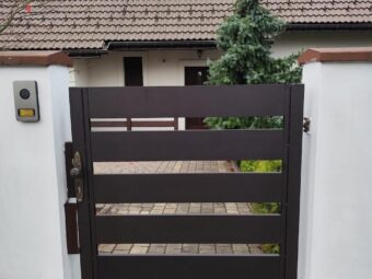 Brama wjazdowa przesuwna ogrodzeniowa czarna BP 032