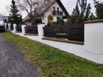 Brama wjazdowa przesuwna ogrodzeniowa czarna BP 032